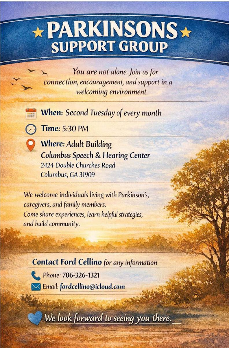 Parkinson's Support Group flyer